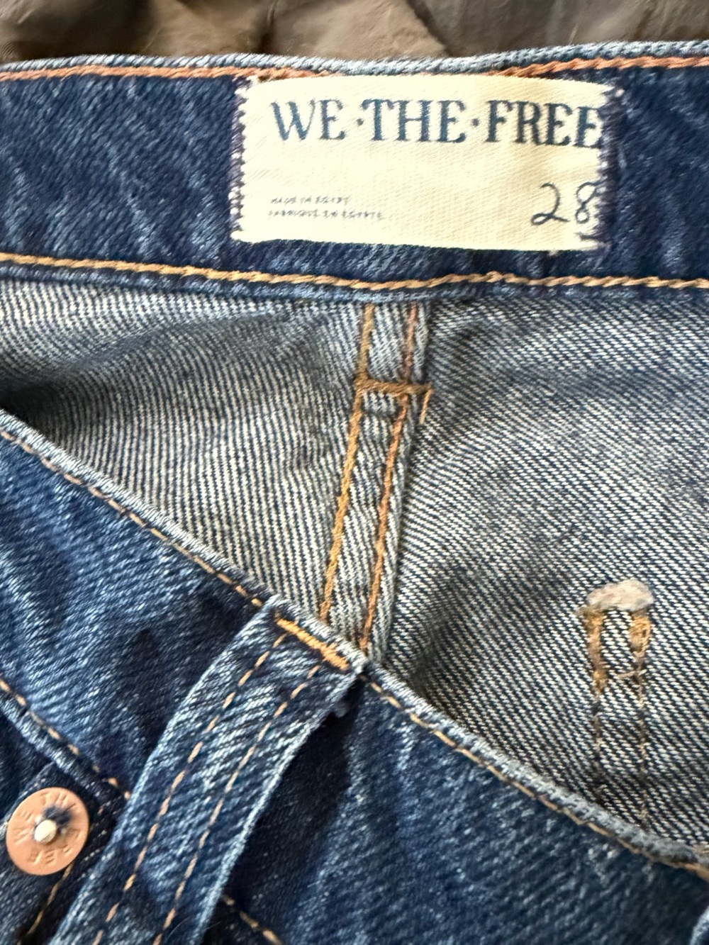 We The Free Tinsley Baggy High Rise Jeans in Blue, Size 28 - Picture 7 of 15